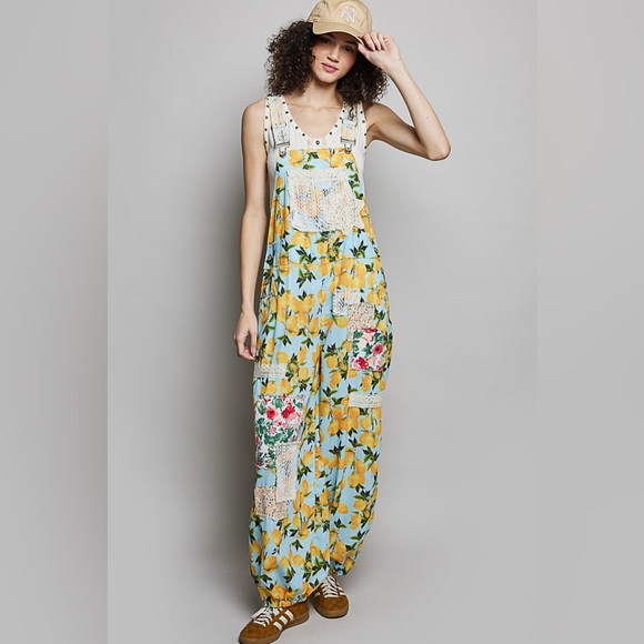 POL Pants - POL Summer/Spring Collection Laced Patchwork Overalls Detailing